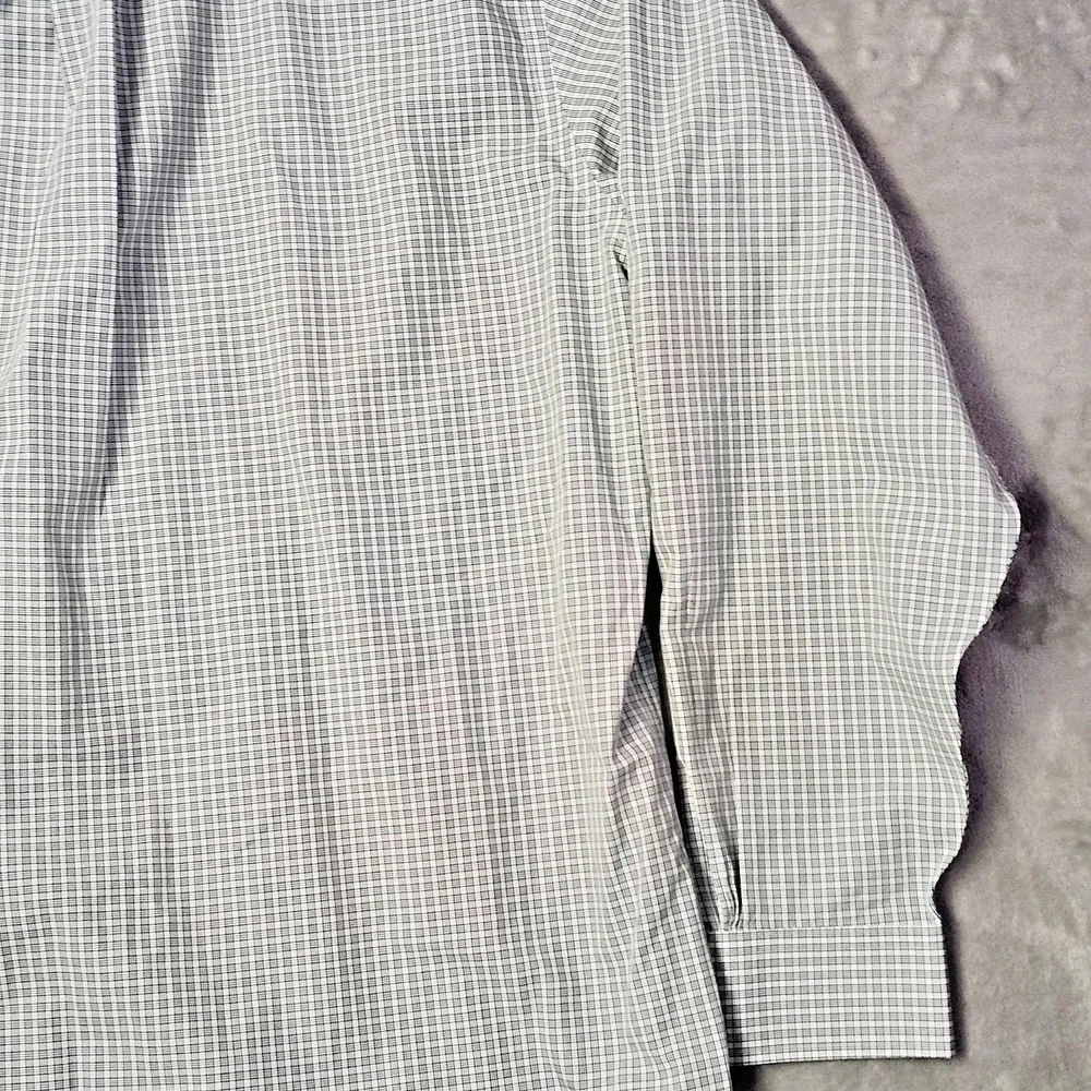 Brooks Brothers Regent Fit Cotton Polo Shirt Dress‎ Mens 17.5-36/7 Green Plaid